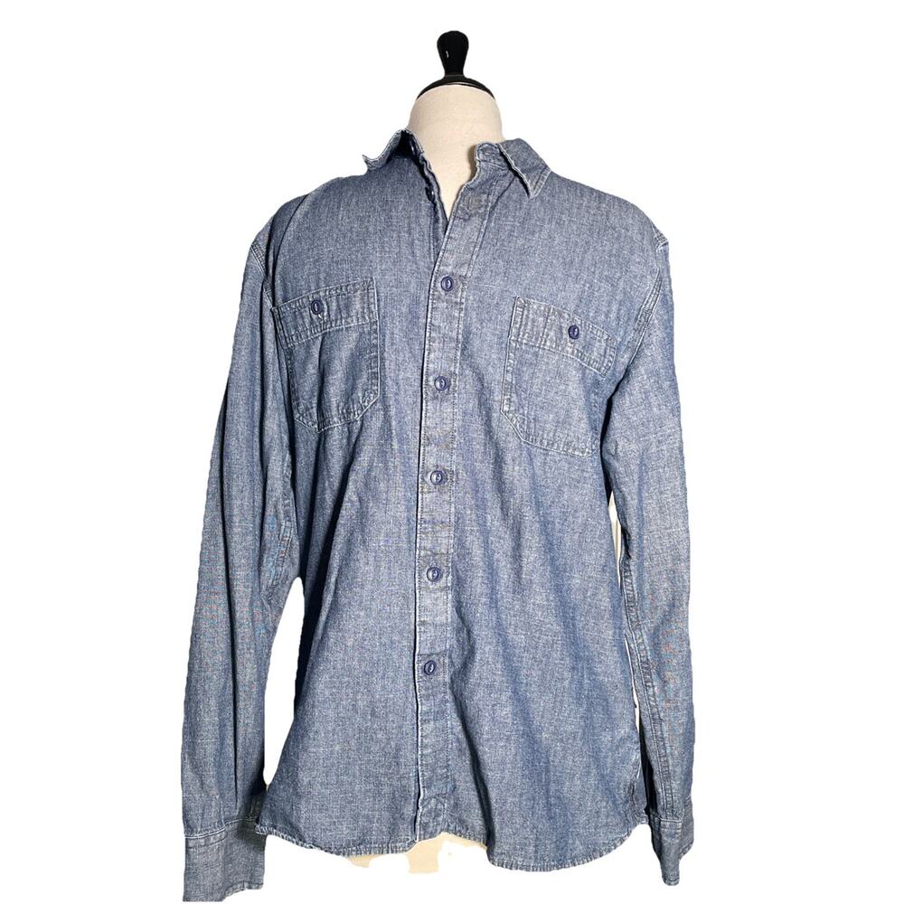 Arbor Shirt Adult Small Dark Blue Chambray Outdoors Workwear Camping Hiking Mens